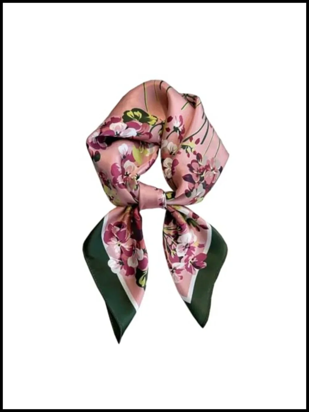 100% Mulberry Silk Square Scarf for Hair, Neck, Head - Fashion Neckerchief